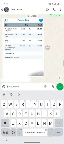 Lcd dan BD Ip 13