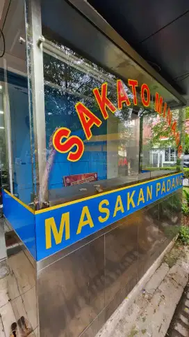 Gerobak stainles nasi padang gress siap pakai