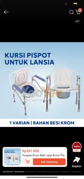 KURSI BAB LIPAT KURSI TOILET LANSIA KURSI PISPOT