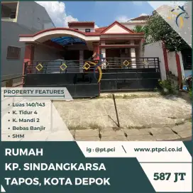DIJUAL RUMAH DI KP. SINDANGKARSA TAPOS KOTA DEPOK - VIA CESSIE