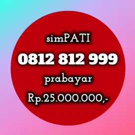 NOMOR CANTIK SIMPATI 812 999
