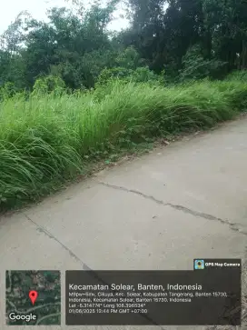 Dijual murah tanah di pinggir jalan coran desa