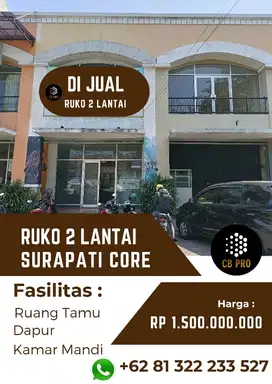 Dijual murah Ruko 2 Lantai di Surapati core Bandung
