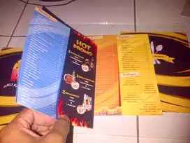 Percetakan Buku Menu Resto Print daftar makanan minuman cafe & produk