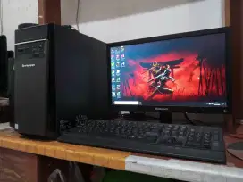 Pc gaming dan editing (intel i5 gen6,,ram 8gb,,monitor 19inch) lenovo