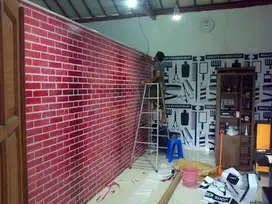 Wallpaper custom branding barbershop wallprinting banner mmt spanduk