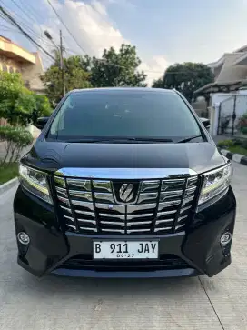 Toyota Alphard 2.4 G atpm th 2017 hitam istimewa fullset termurah