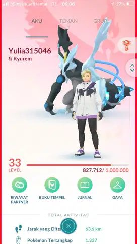 Akun Pokemon Go Lv 33 Special