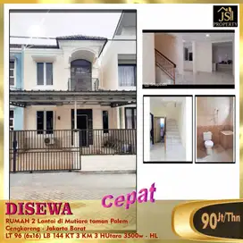DISEWA  RUMAH 2 Lantai di Mutiara Taman Palem  Cengkareng - Jak Bar