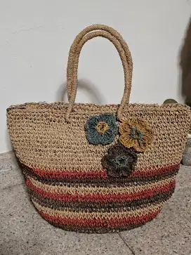 Tas anyam tote bag etnik handmade handicraft