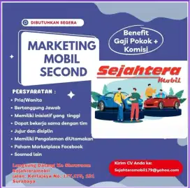 Marketing showroom mobil second di surabaya