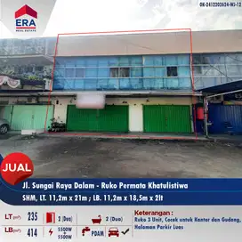 Dijual ruko Jl. Sui Raya Dalam, Komp. Permata Khatulistiwa