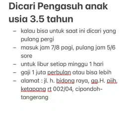 cari Pengasuh Anak