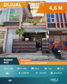 Dijual Rumah dan Kos Di Merjosari Lowokwaru Malang Dekat Kampus