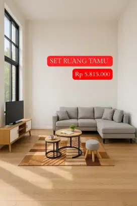 Promo set ruang tamu stok terbatas khusus bulan ini!
