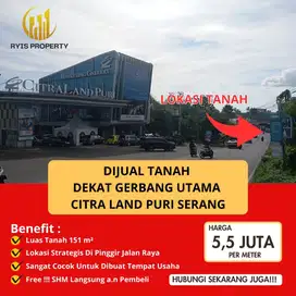 TANAH COCOK BUAT BANGUN RUKO DI KOTA SERANG