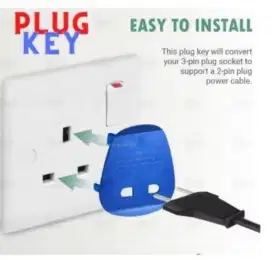 Stop Kontak 3 Kaki Travel Adaptor Colokan Plug Key UK, EU, utk Umroh .