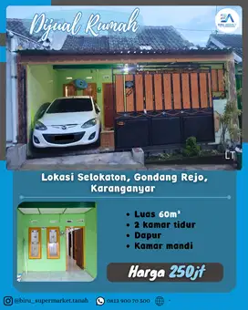 Rumah di Gondang Rejo Karanganyar