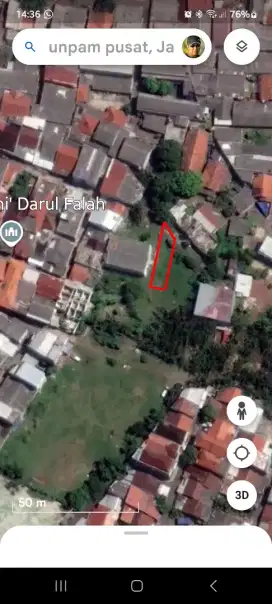 Dijual tanah SHM, Luas 180 m2 di Belakang Universitas Pamulang (UNPAM)