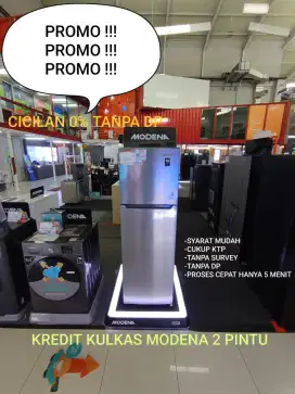 KREDIT KULKAS MODENA 2 PINTU TANPA DP PROMO CICILAN 0%