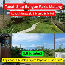 Tanah Siap Bangun Lokasi Strategis 3 Menit Exit Tol Pakis