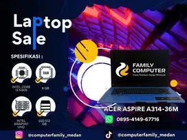ACER ASPIRE A314-36M|CORE I3 N305|INTEL UHD GRAPHIC|RAM 8GB|SSD 512GB|