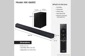 Soundbar Samsung HW-Q600C dan Rear Speaker SWA 9200S Dolby Atmos DTS:X
