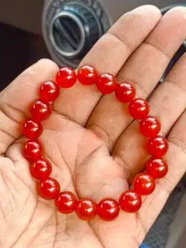 Gelang batu agate red carnelian