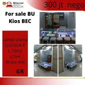 DIJUAL CEPAT B.U. KIOS BEC mall di Lantai Utama (LU), bandung    **GR