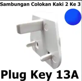 Travel Adaptor Colokan Plug Key UK, EU, utk Umroh, Stop Kontak 3 Kaki.