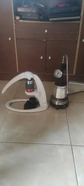 Alat kopi manual Flair Espresso + Steamer susu + Kompor Listrik