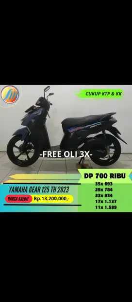 YAMAHA GEAR 125 TH 2023 FREE KIRIM SEJABODETABEK DAN BERGARANSI