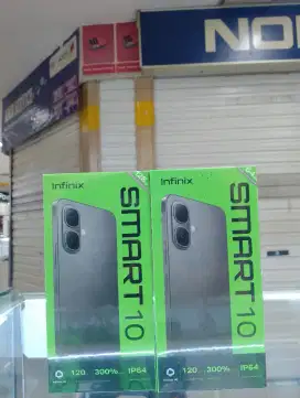 Infinix smart 10 4/64 (Iris blue) & 4/128(Titanium Silver)