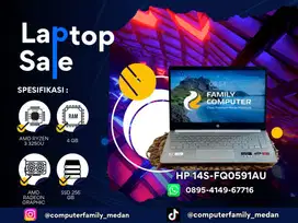 HP 14S-FQ0591AU|AMD RYZEN 3|4GB|SSD 256GB|NVIDIA GTX 1650 4GB|BERGARAN