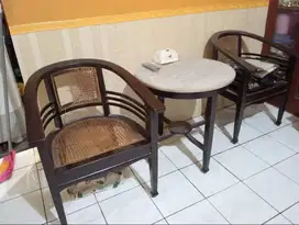Kursi Rotan Marmer