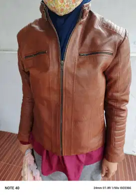 Jaket kulit wanita kulit domba