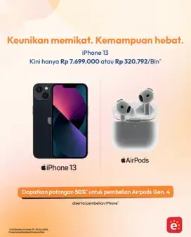 iphone 13 ram 128  cicilan tanpa kartu kredit  dp 0%