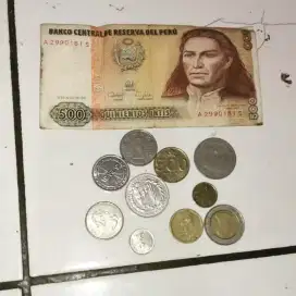 Koin lama sama uang dolar peru 500 peru