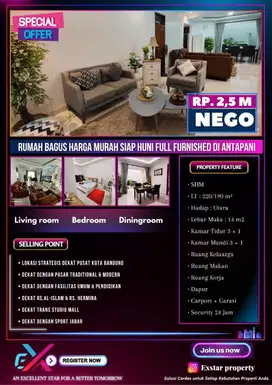 Dijual Rumah FURNISH Baru Renov Di cisaranten Endah Arcamanik Bandung