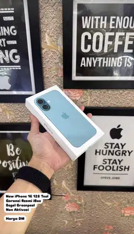 NEW IPHONE 16 128GB TEAL RESMI IBOX