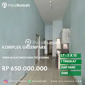Rumah siap huni komplek greenpark daerah katamso dan titi kuning