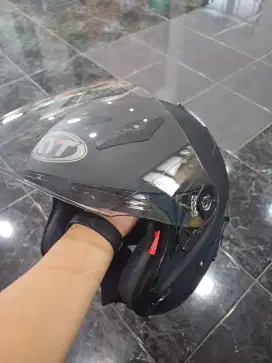 Dijual Helm KYT GALAXY FLAT R SIZE M HITAM DOFF