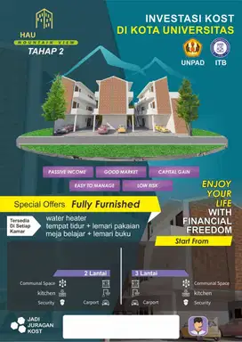 kos 2 lantai Furnished 8 KT/ KM dalam dekat ITB dan UNPAD  jatinangor