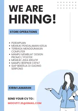 Lowongan Terbuka Store Operations