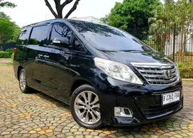 TOYOTA ALPHARD 2.4 G ATPM AT 2012 HITAM. KM PENDEK RECORD. GARANSI