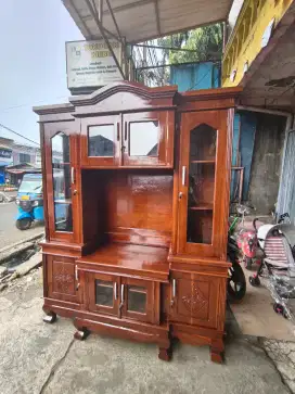 Lemari tv buffet tv susun kayu