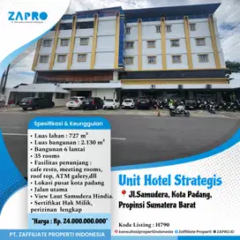 Jual hotel view pantai lokasi pusat kota padang