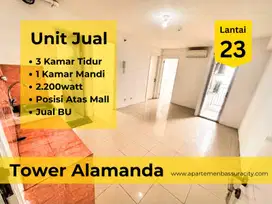 MURAH Jual 3BR atas mall apartemen Bassura City tower Alamanda