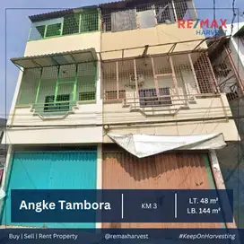 DIJUAL MURAH RUKO SIAP TINGGAL DAN USAHA LEBAR 4 METER ANGKE TAMBORA
