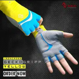 Avelio Iron Cross Yellow Kuning Sarung Tangan Sepeda Cycling Glove
